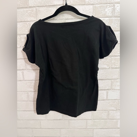 Women Biker Moto T-shirt Size Large Daytona Beach Rhinestone Studded Eagle 0035 - Picture 4 of 6